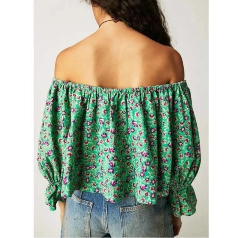 Free People Floral James Smock Top